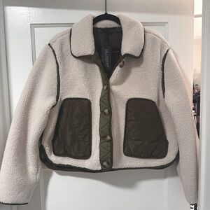 Blank NYC Cloud forest Reversible quilted Sherpa jacket large